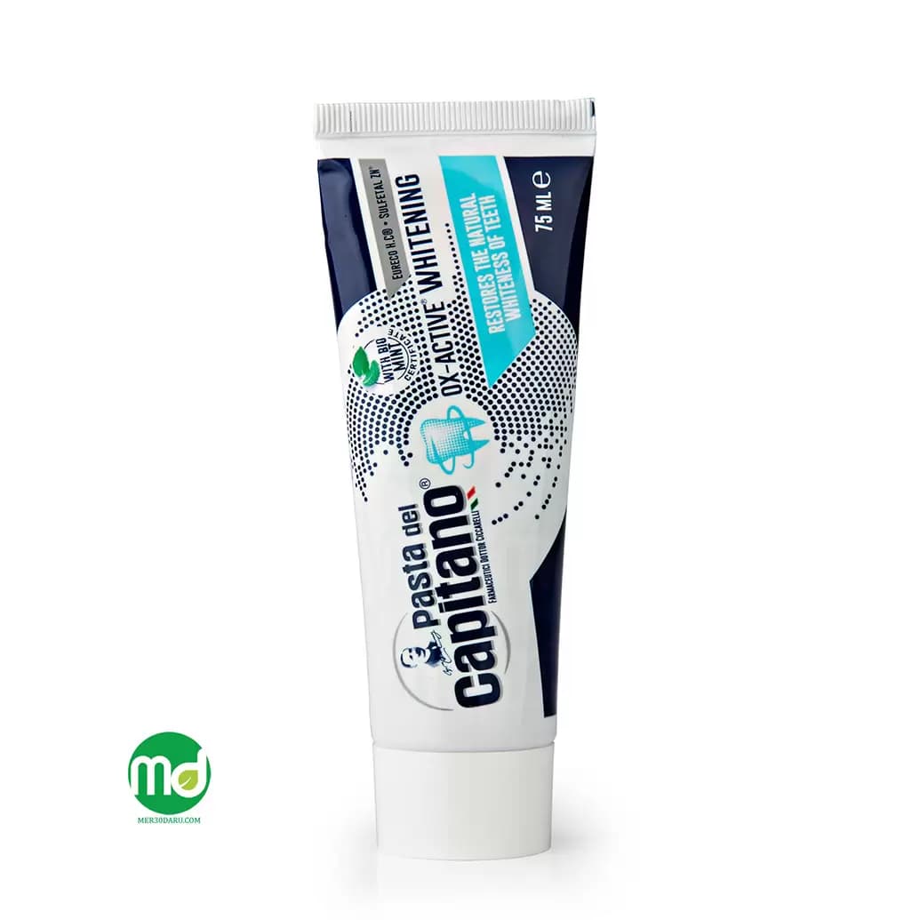 خمیر دندان و سفید کننده پاستا دل کاپیتانو حاوی نعنای طبیعی و ارگانیک