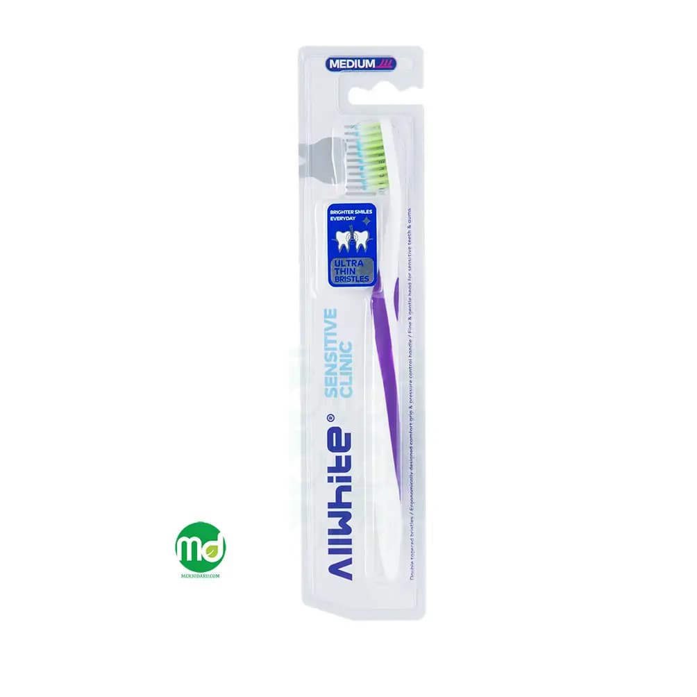 مسواک با برس متوسط سنسیتیو کلینیک آل وایت کد 613