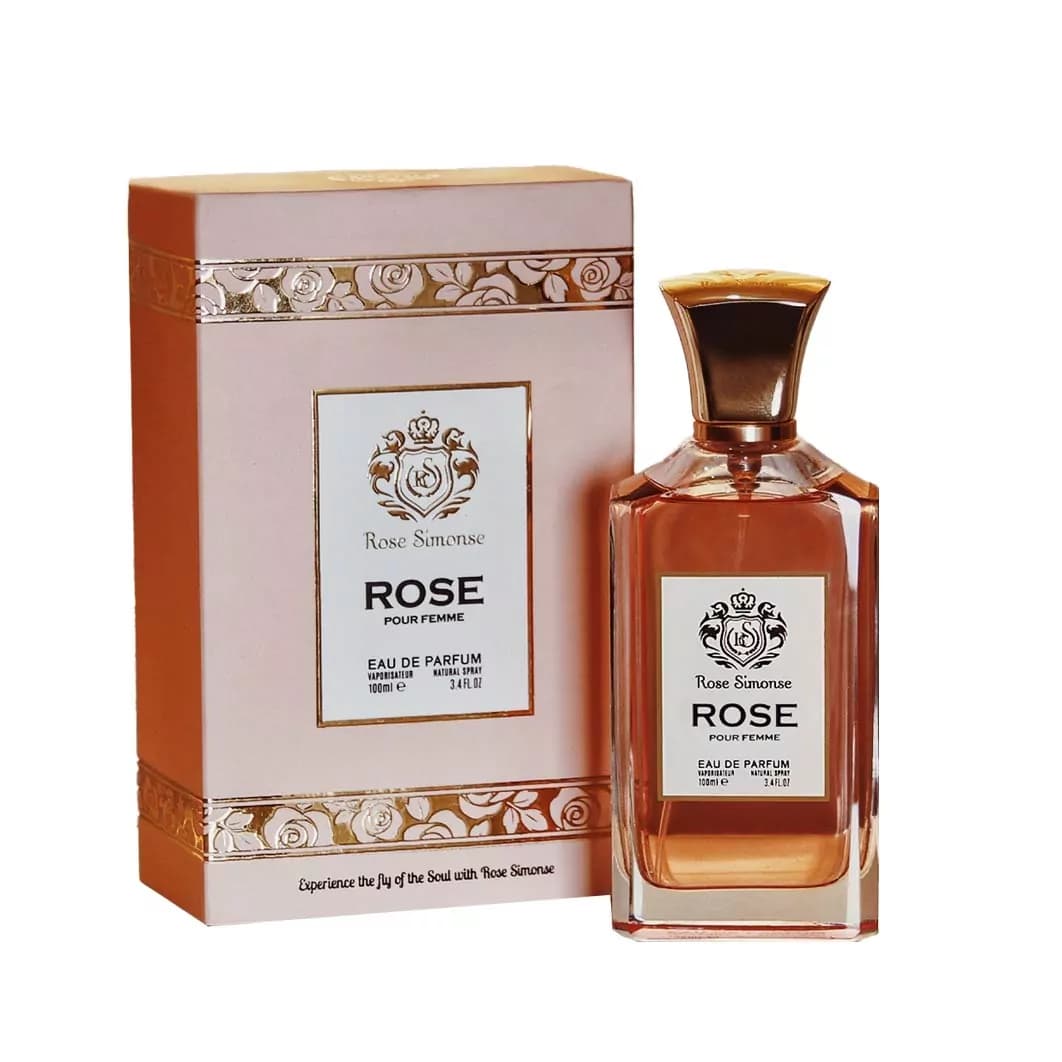 ادوپرفیوم زنانه رزسیمونس مدل رز با رایحه شیرین حجم 100 میلی‌لیتر