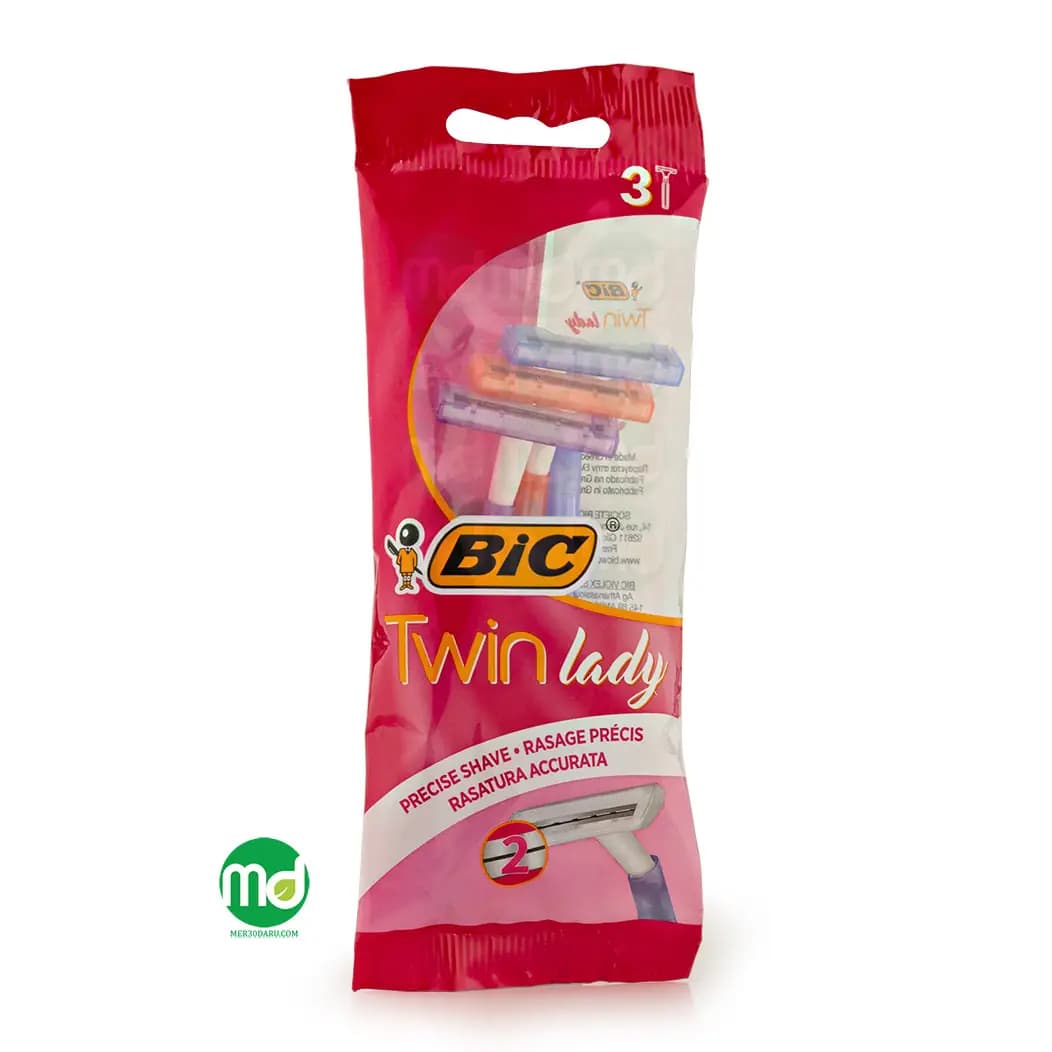 خودتراش دو تیغه لیدی بیک مناسب پوست حساس 3 عددی