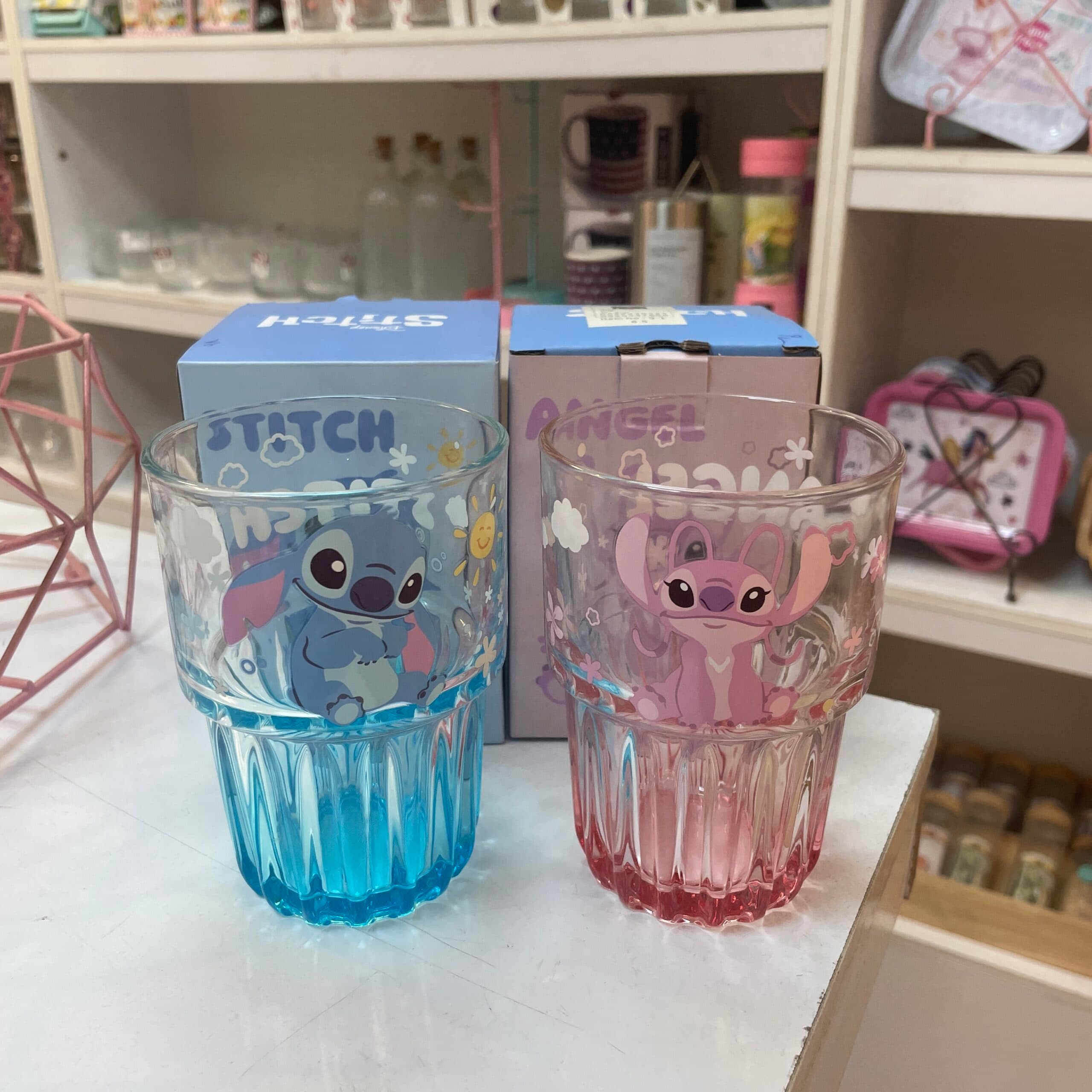 ماگ شیشه‌ای دیزنی | شخصیت استیچ و آنجل – اورجینال و وارداتی