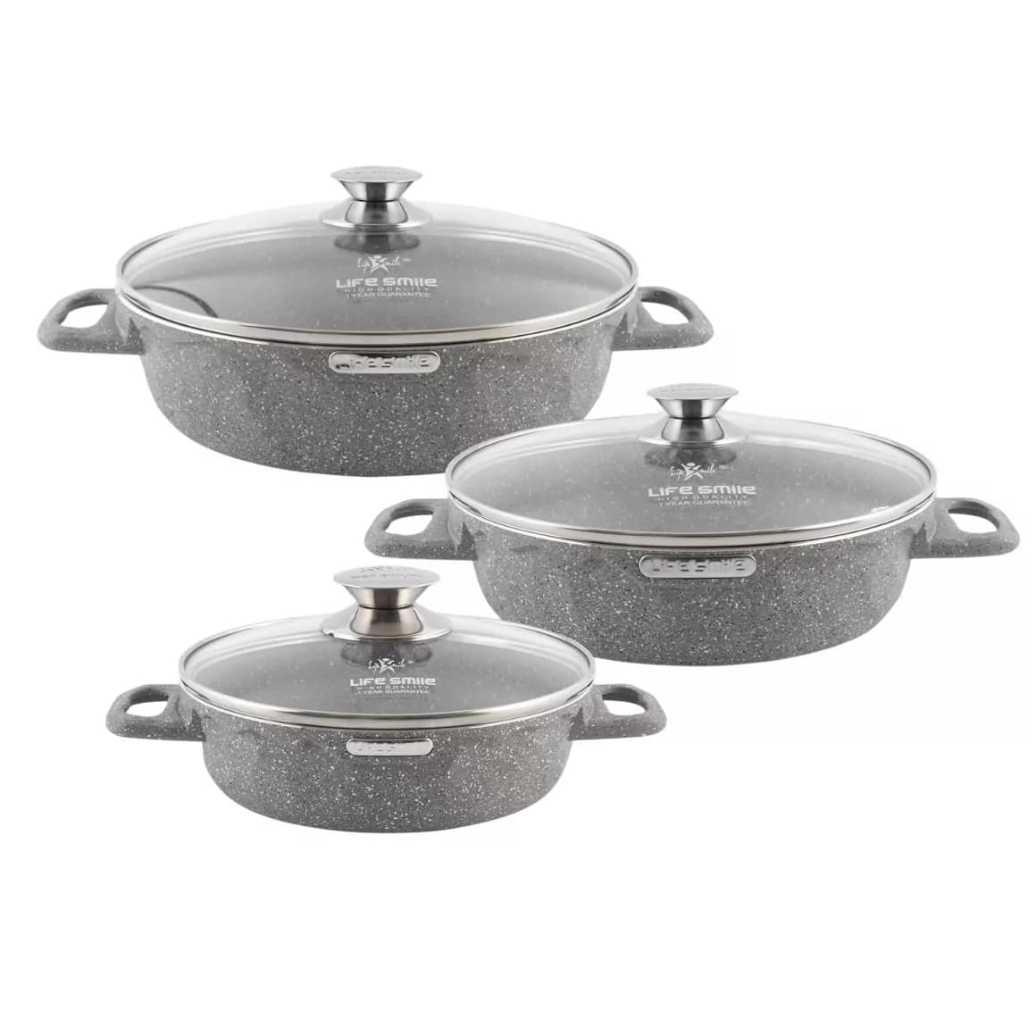 سرویس تابه 6 پارچه لایف اسمایل مدل LIFEP7STSHR-6-3