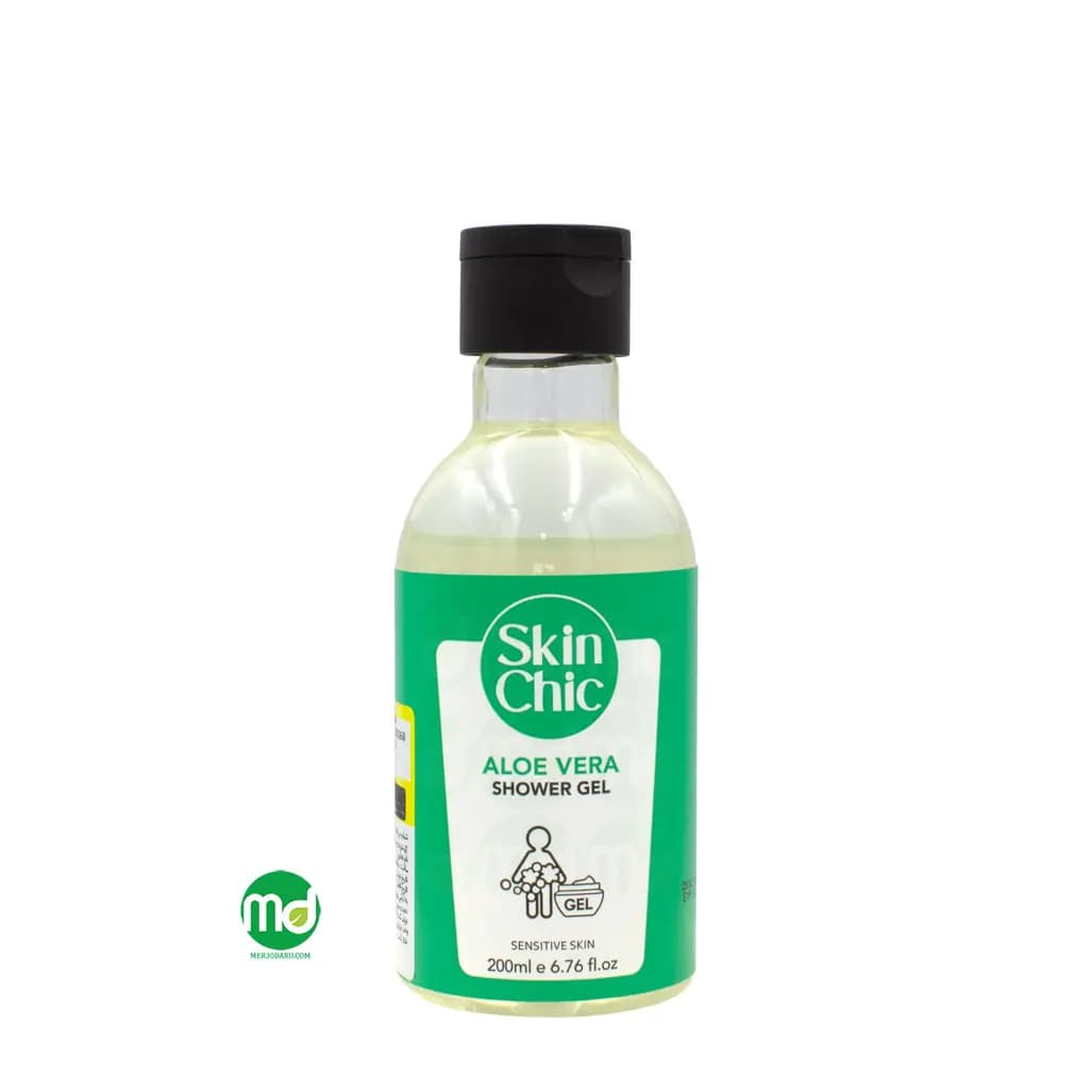 ژل شوینده پوست بدن آلوئه ورا اسکین شیک برای پوست حساس 200ml