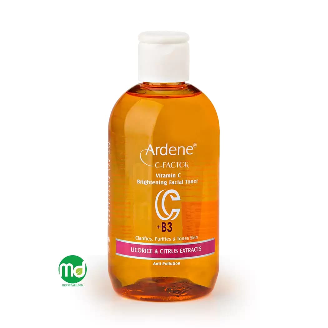 تونیک شفاف کننده صورت آردن حاوی ویتامین C