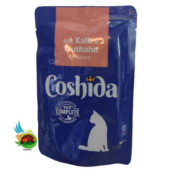 پوچ گربه بالغ کوشیدا طعم گوساله و بوقلمون در سس Coshida mit kalb and truthahn in sauce وزن ۱۰۰ گرم