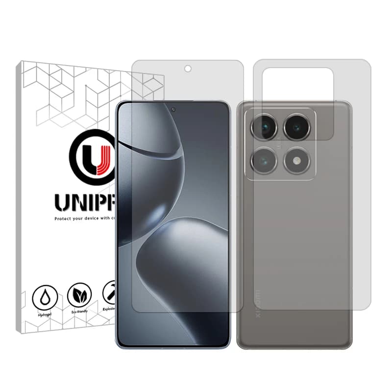 گلس گوشی شفاف شیائومی 14T Pro یونی پرو مدل S‌t‌ar 5 به همراه محافظ پشت گوشی