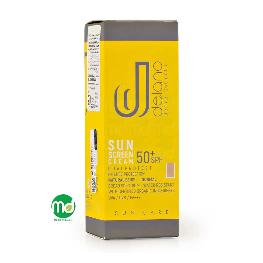 کرم ضد آفتاب رنگی دلانو مناسب پوست نرمال و خشک +SPF 50