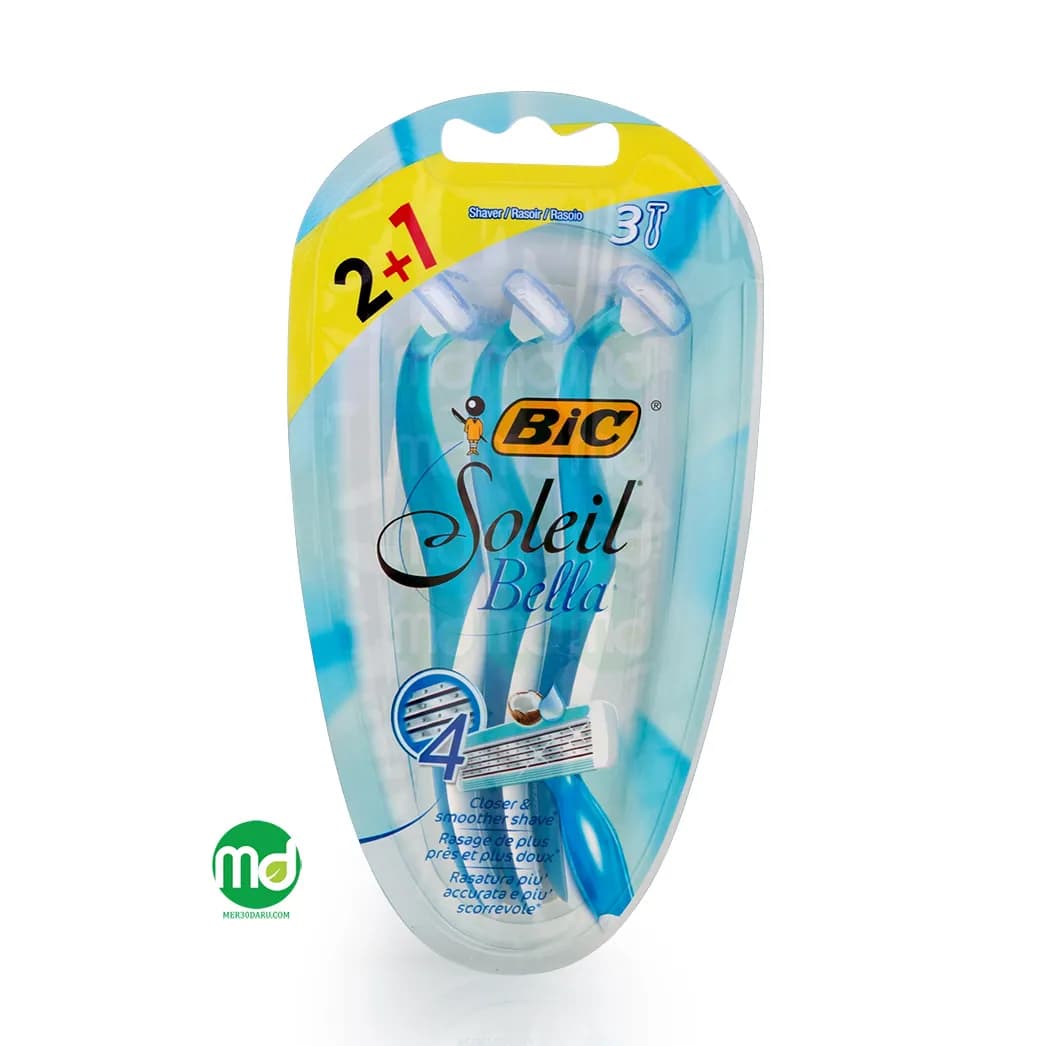 خود تراش 4 لبه سولیل بلا بیک مخصوص آقایان 3 عدد