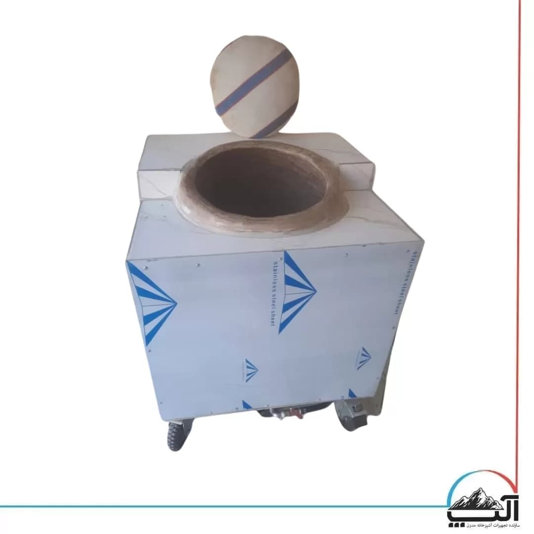 تنور گلی رستورانی استیل چهار نان 80*80 چرخ دار