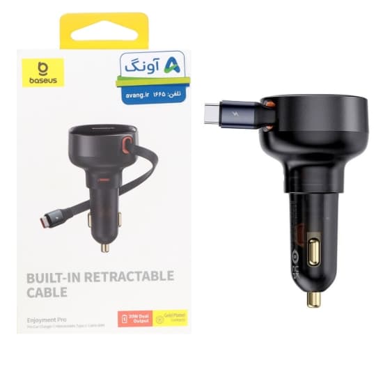 شارژر فندکی 30 وات دو پورت بیسوس مدل Enjoyement Pro CCTXP-CC