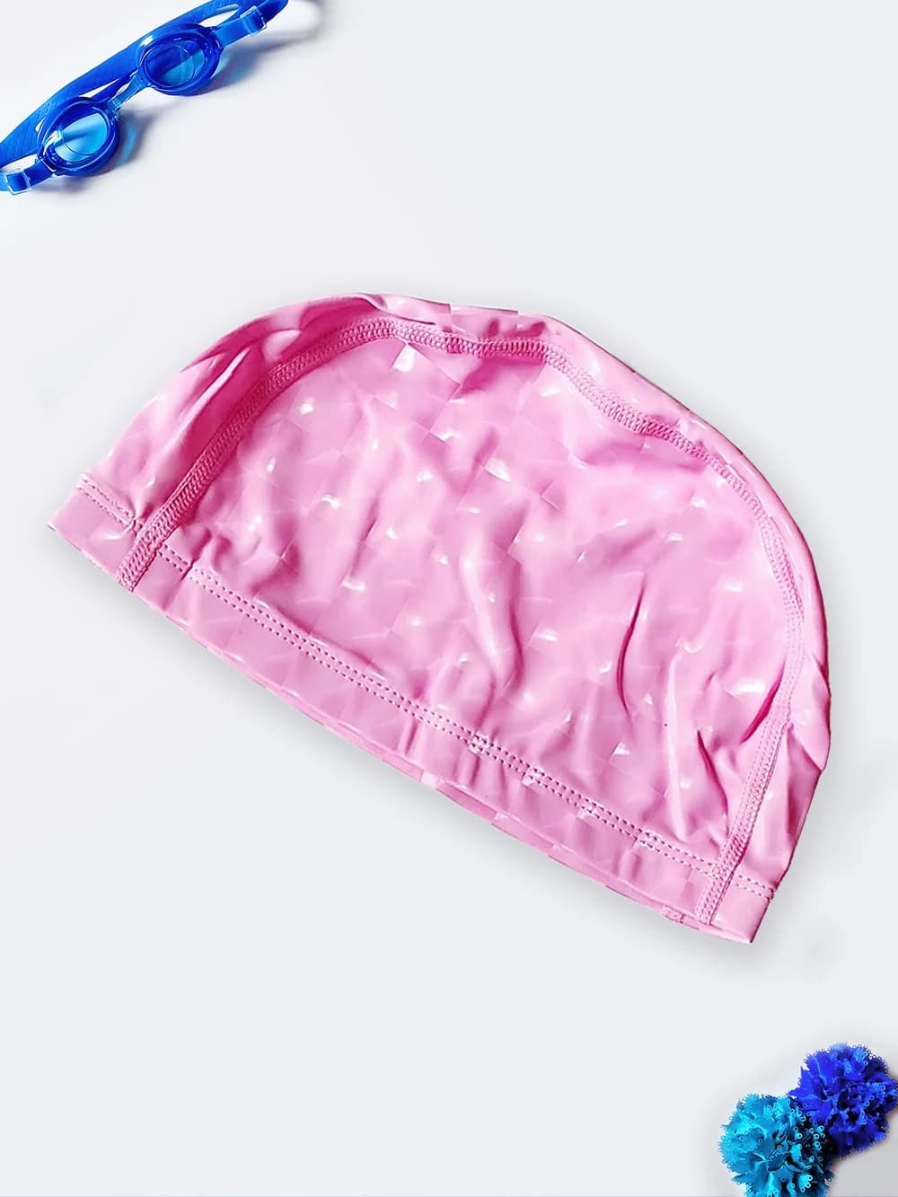 کلاه شنا سه بعدی فانتزی مناسب زنانه با جنس فومی و رنگ صورتی