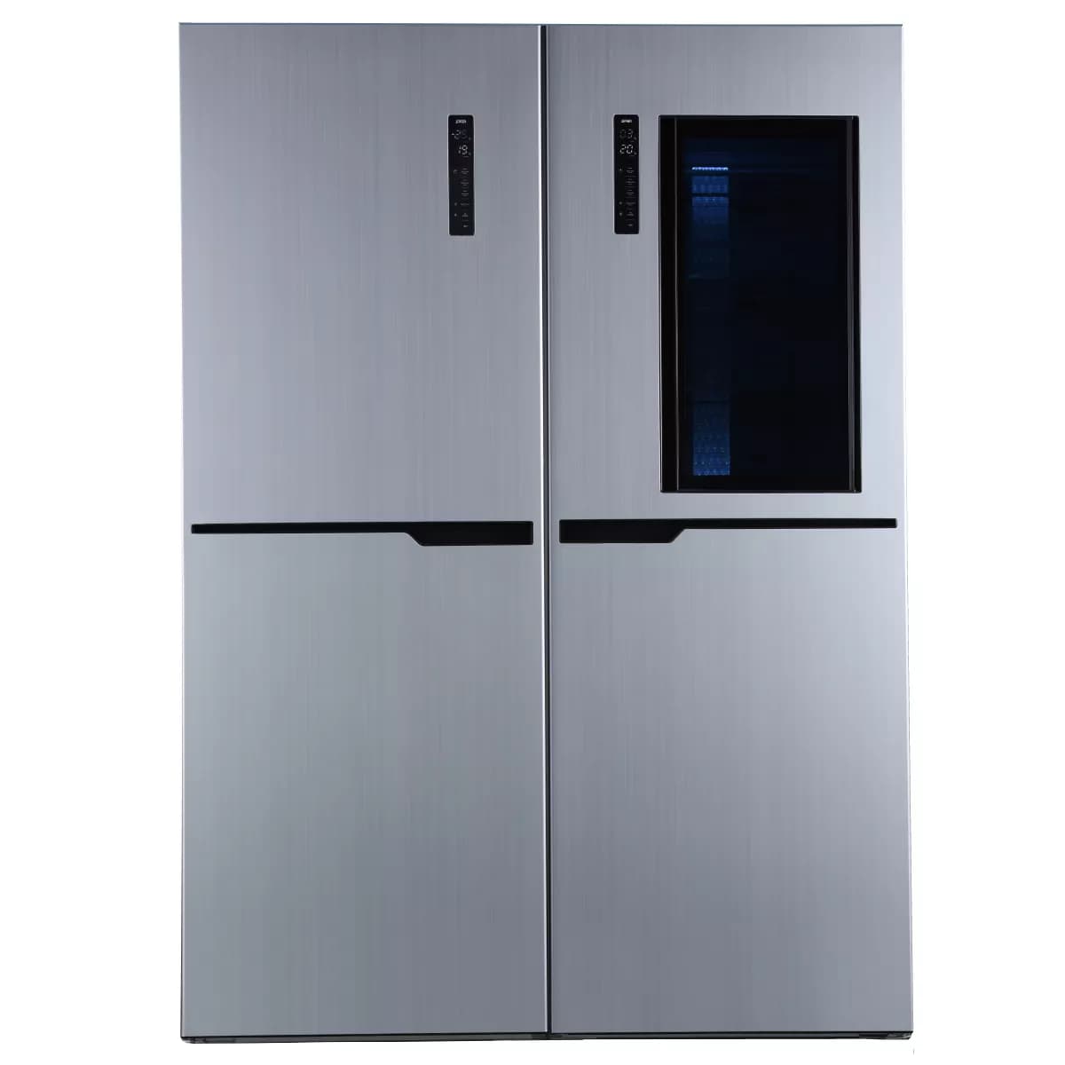 یخچال فریزر دوقلو 40 فوت استیلون مدل STORM PLUS، دارای اخطار باز ماندن درب و یخساز دستی، ارتفاع 200، پهنای 65 و عمق 65 سانتی‌ متر، میزان مصرف انرژی C، دارای 8 طبقه در یخچال و 8 طبقه در فریزر