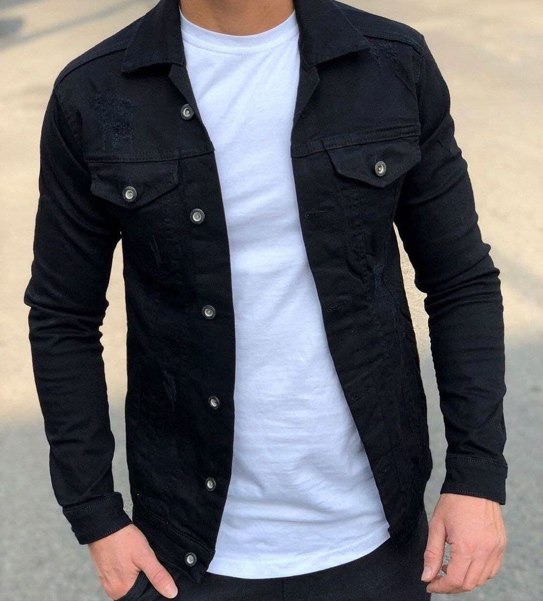 کت جین ( لی ) مشکی مردانه مدل 2025- اورجینال دیلم