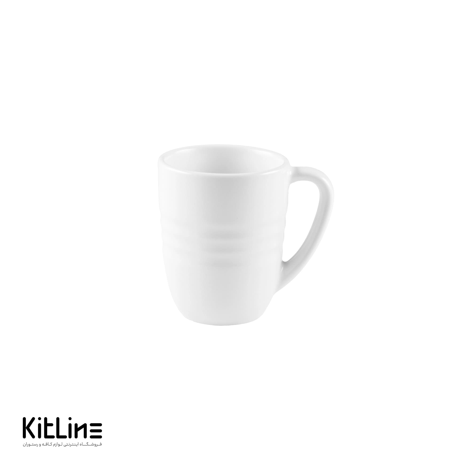 ماگ پرسلین ۴۵۰ میلی لیتری سفید آرتیزان مدل رینگ