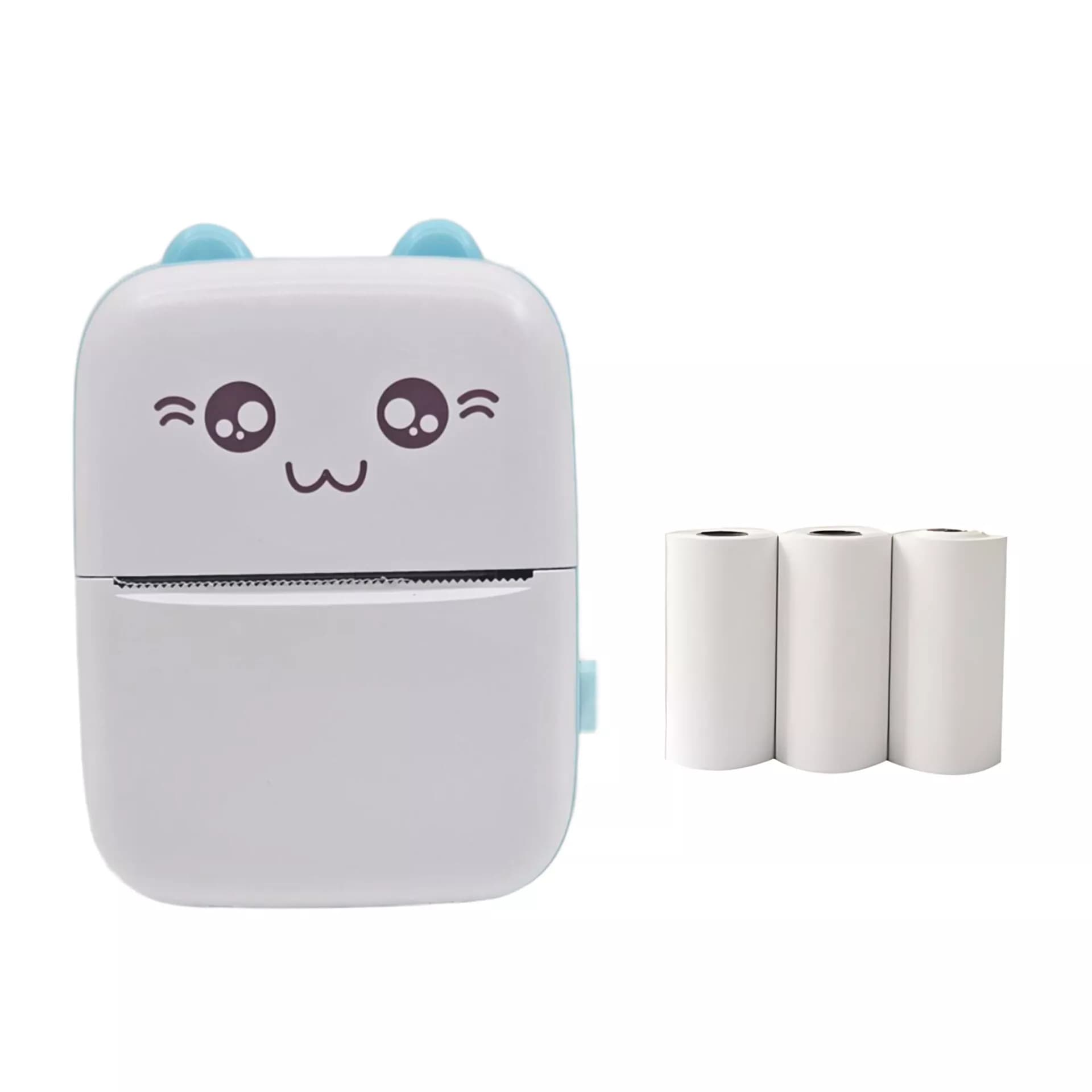 پرینتر لیبل زن ناب سل مدل حرارتی پرتابل کد BLU02 به همراه سه عدد رول کاغذی