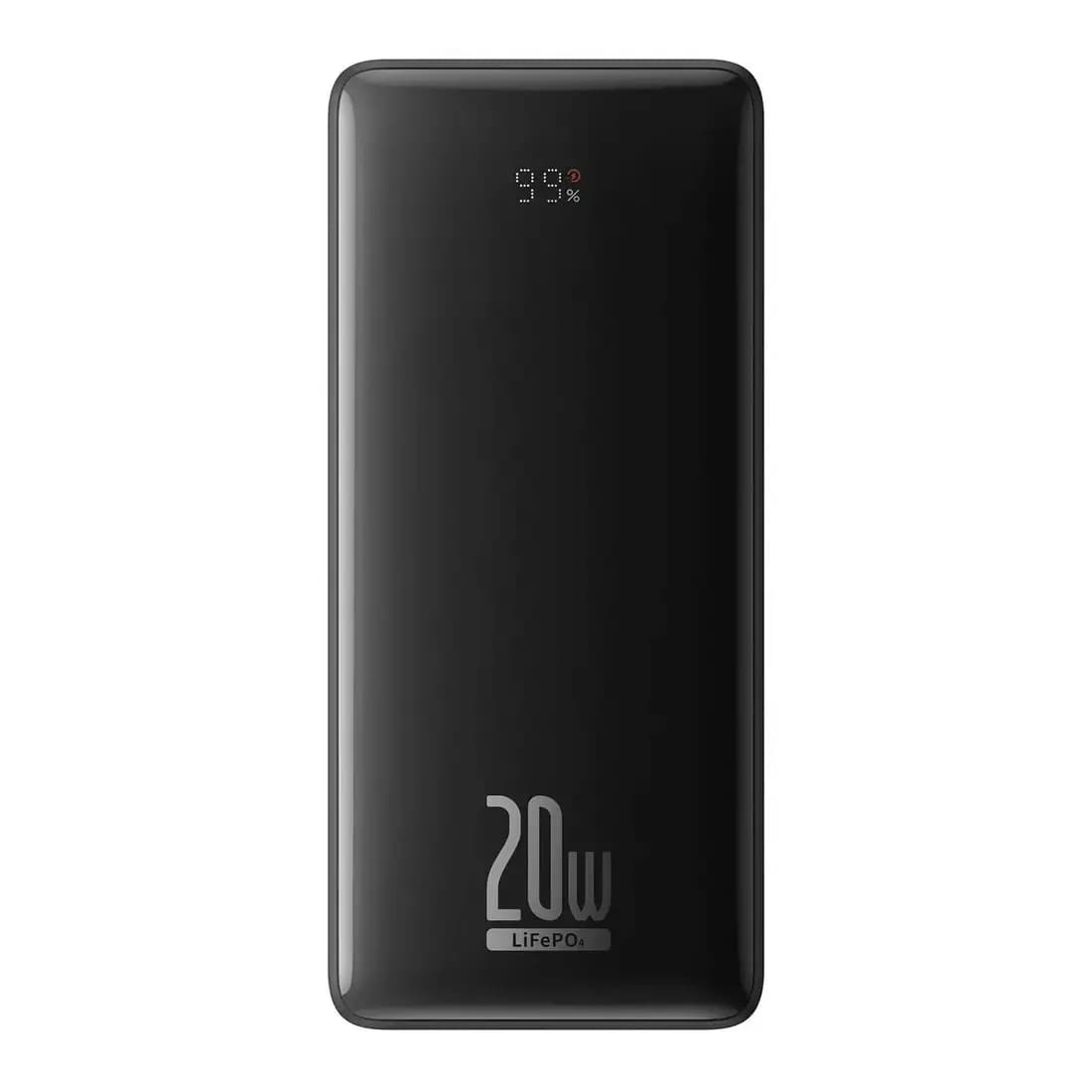 پاوربانک 20 وات باسئوس مدل LiFePO4 ظرفیت 18400 میلی آمپر ساعت به همراه کابل USB-C به USB-A