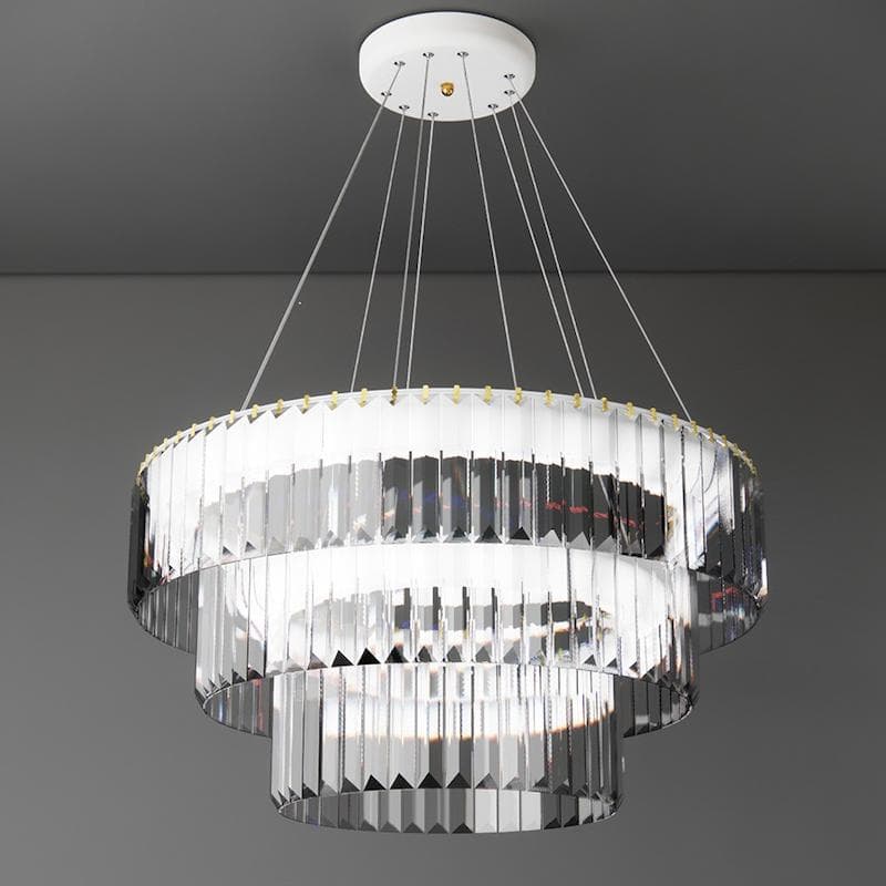 لوستر مدل دو حلقه کریستال کاردی