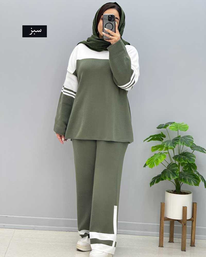 ست بلوز و شلوار بافت برکه کد 111246