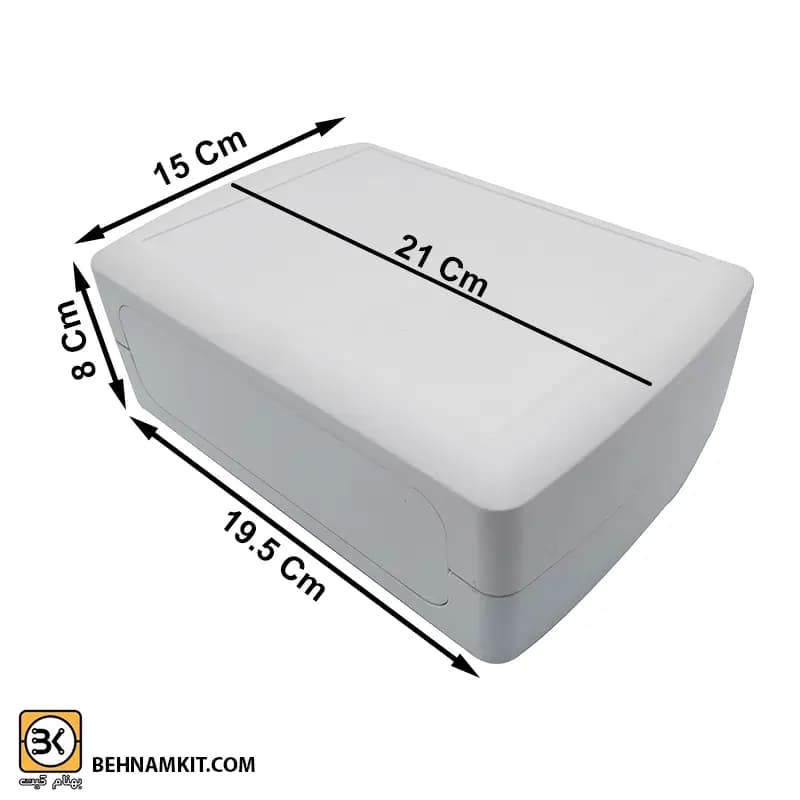 جعبه چهارتکه 15 × 21 ارتفاع 7 سفید (کد 59)