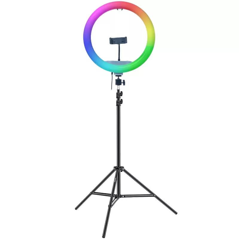 رینگ لایت مدل LJJ-33 RGB SK به همراه سه پایه نگهدارنده