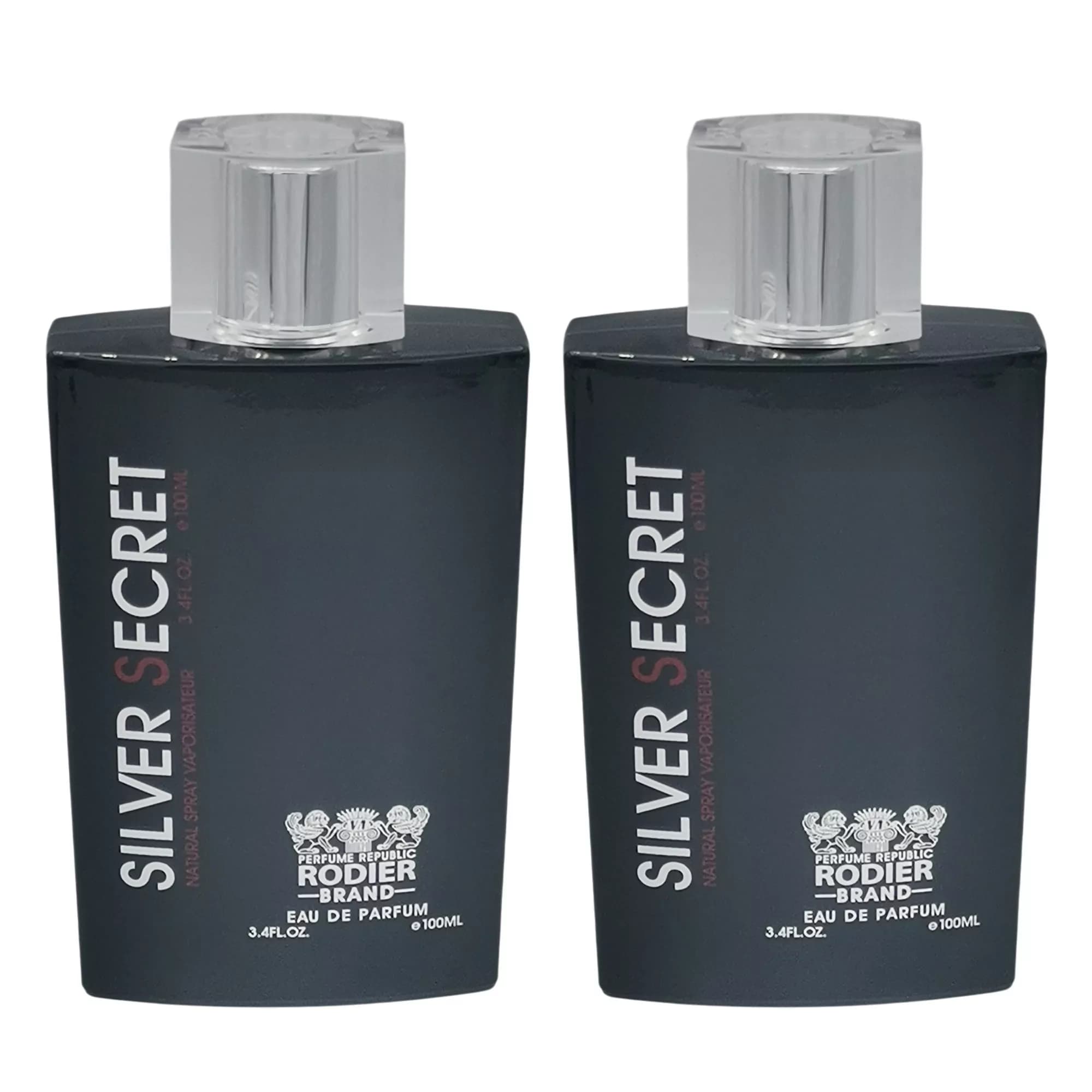 ادو پرفیوم مردانه رودیر مدل Silver Secret با رایحه خنک حجم 100 میلی لیتر مجموعه دو عددی