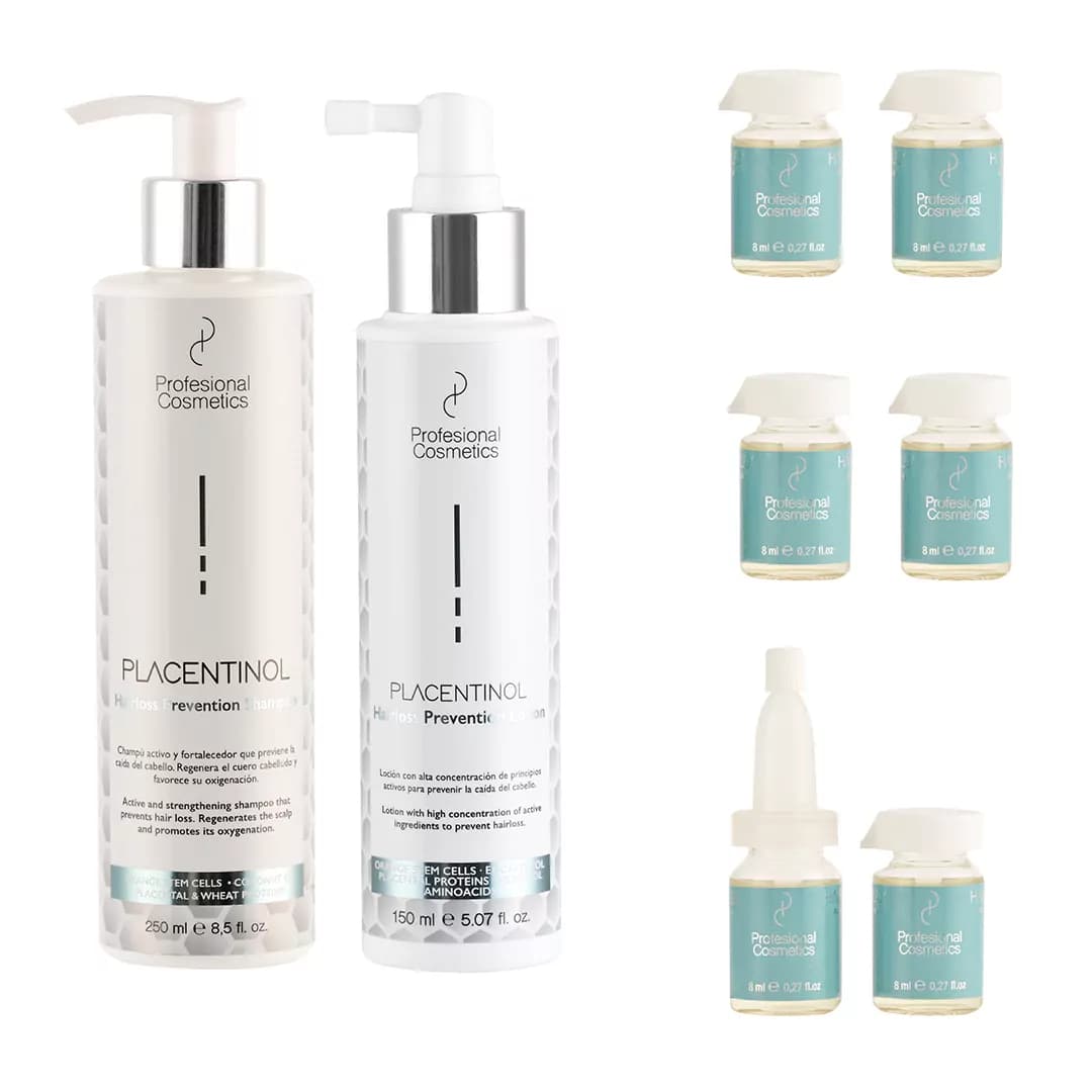 مجموعه ضد ریزش و رویش مجدد مو پروفشنال کازمتیکز مدل treatment بسته ۸ عددی