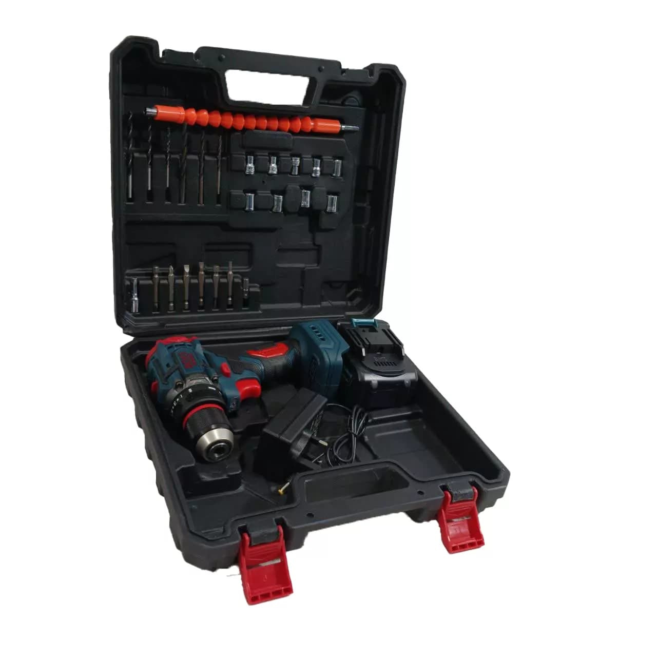 پیچ گوشتی شارژی باس مدل single-battery–brushless-88v مجموعه 28 عددی