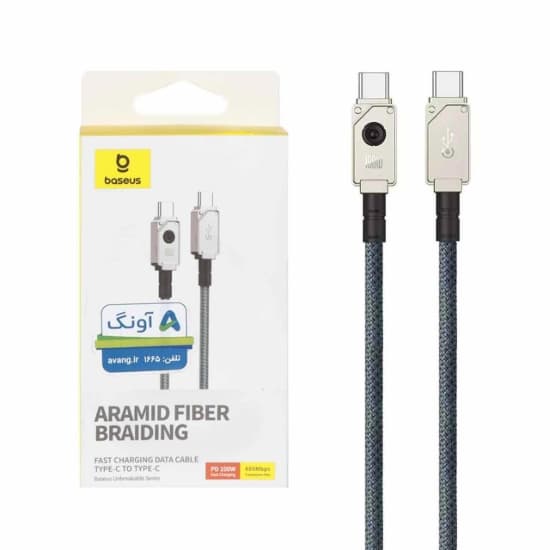 کابل تبدیل USB-C به USB-C بیسوس مدل Arming Fiber Braiding CB00051 طول 2 متر