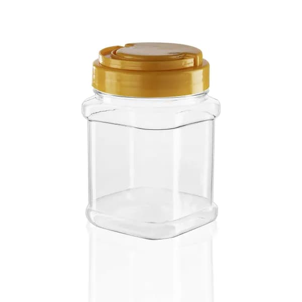 ظرف عسل پلاستیکی مربع نیم کیلویی مدل HPJ11_5