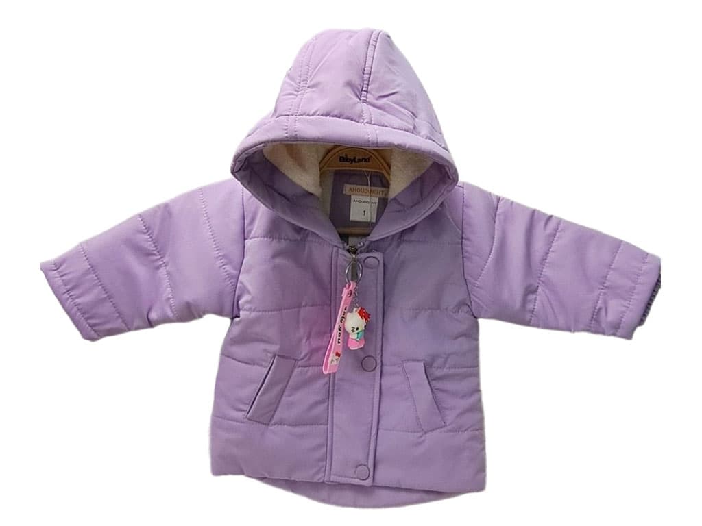 کاپشن کلاهدار توکرکی دخترانه رنگ بنفش