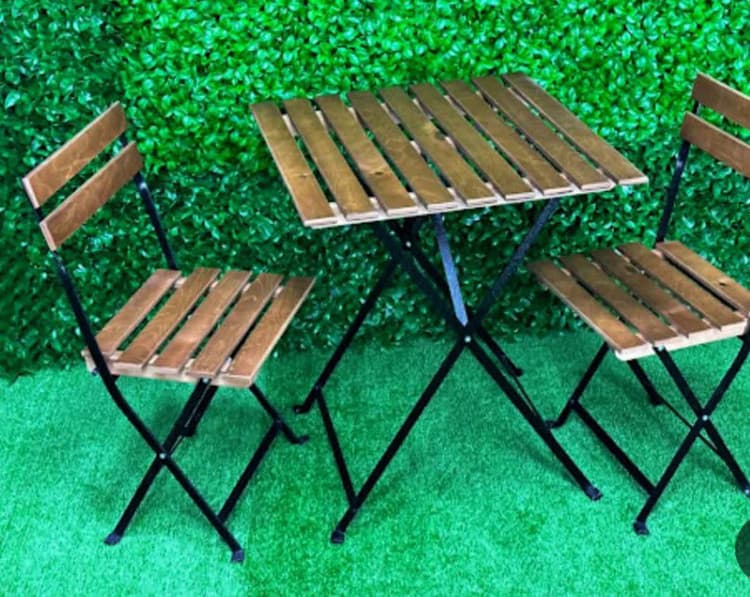 میز صندلی ست چوبی دو نفر