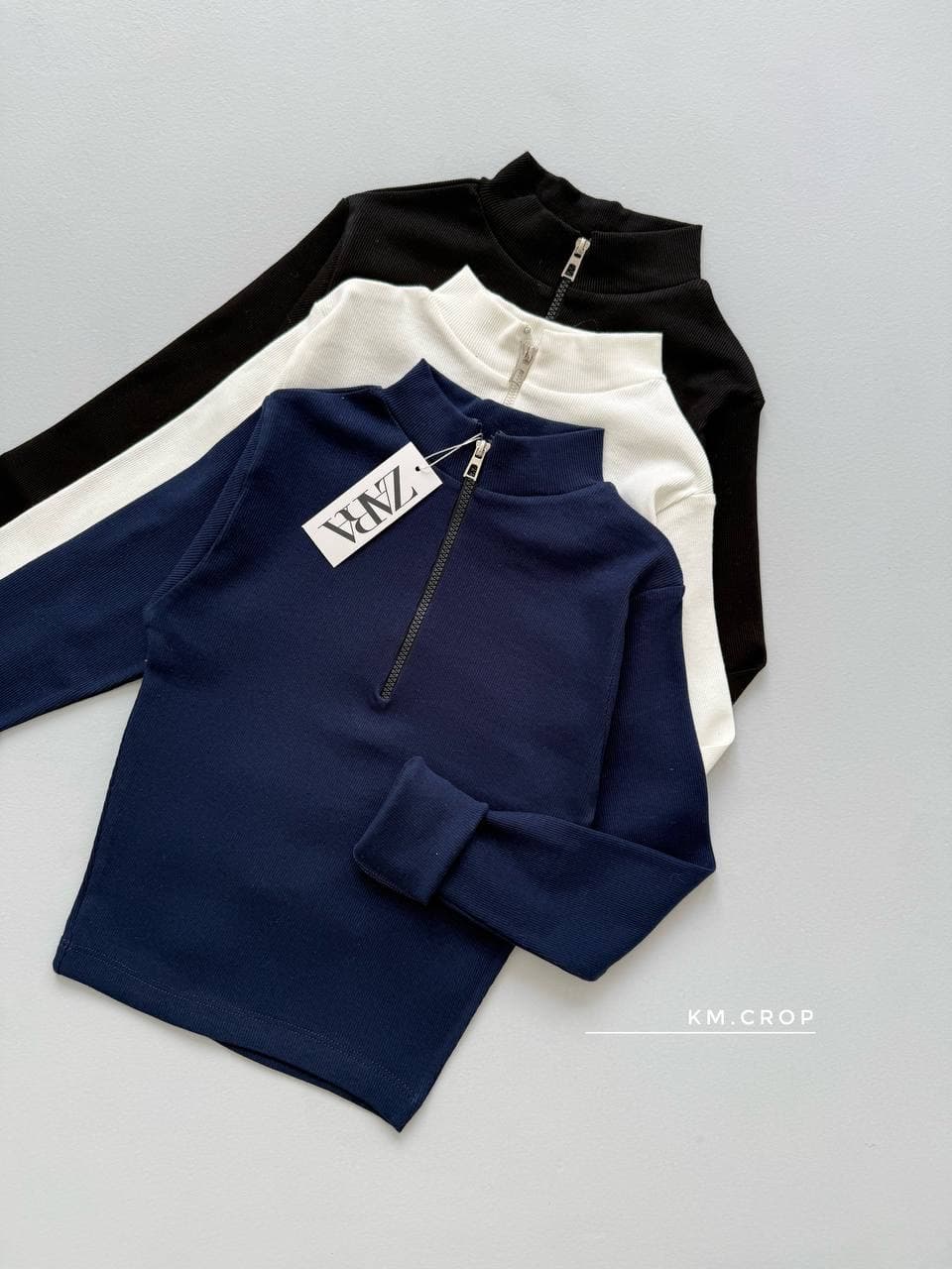 کراپ نیم زیپ zara