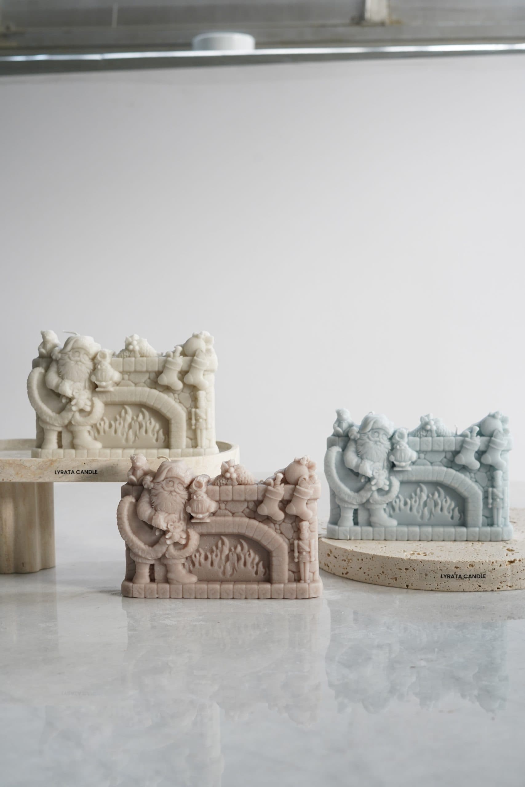 شمع دست ساز بابانوئل شومینه