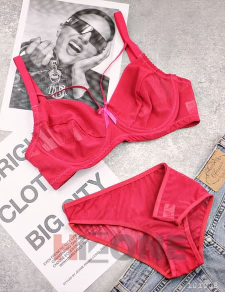 ست لباس زیر زنانه مدل نرمین (آلبالویی)