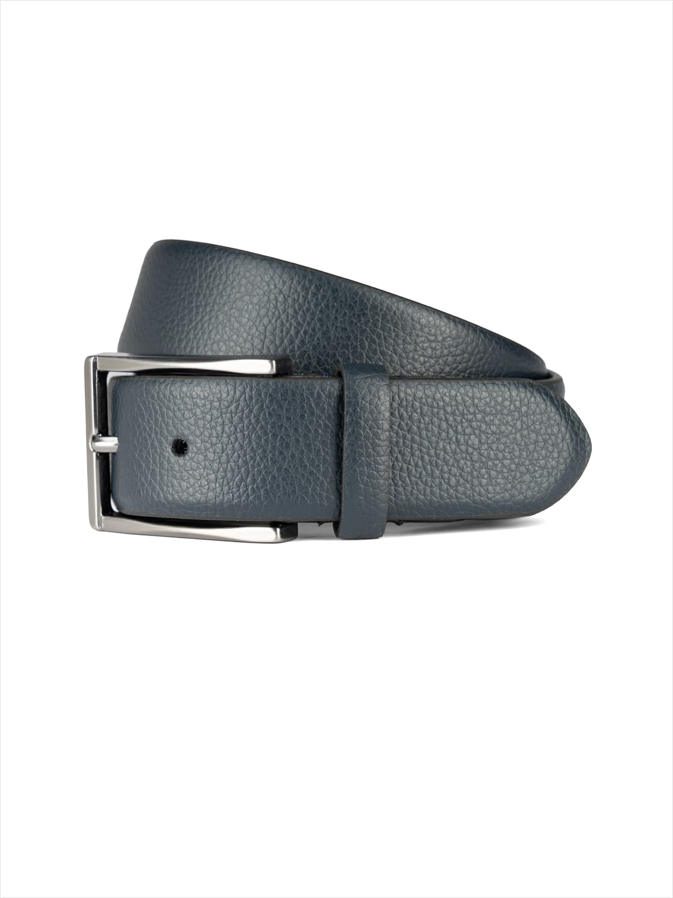 کمربند چرم زبانه دار سرمه ای فلوتر 81