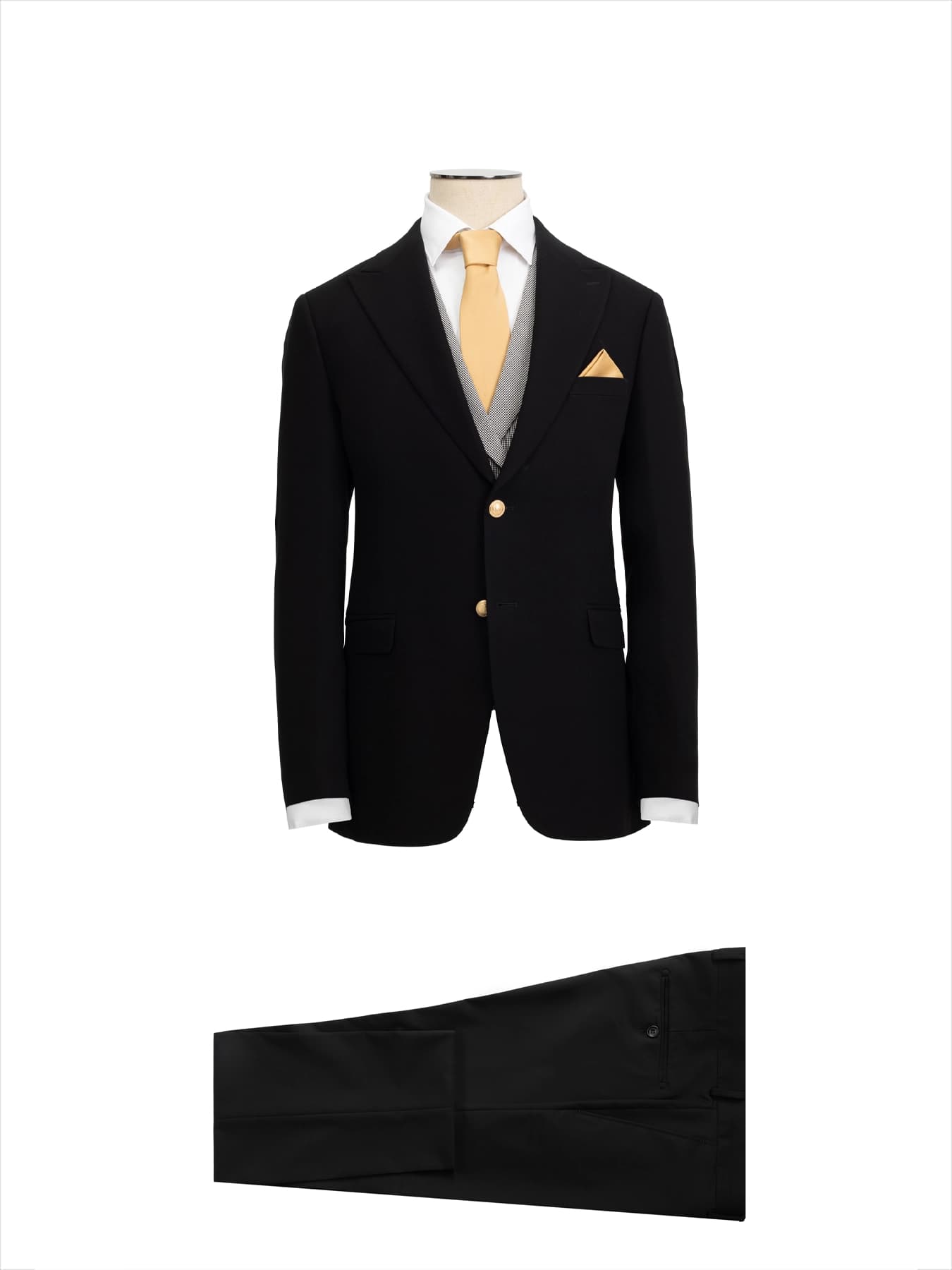 کت و شلوار و ژیله مشکی ال سی من 60