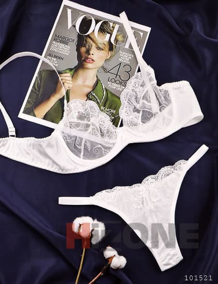 ست لباس زیر مدل گل نقره ای