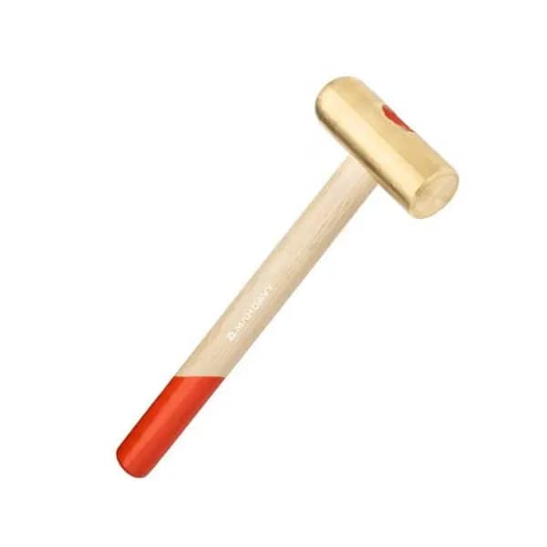 چکش برنجی دسته چوبی مهدوی 500 گرم مدل BHW500