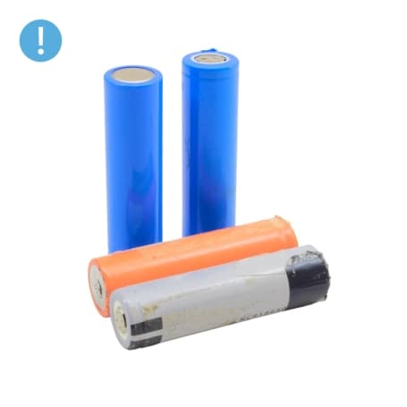 باتری لیتیوم یون کارکرده 3.7v سایز 18650 سرتخت 2000mAh ضریب جریان 5C