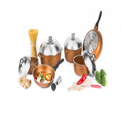 سرویس قابلمه گرانیتی عروس 10 پارچه (رنگ مشکی)