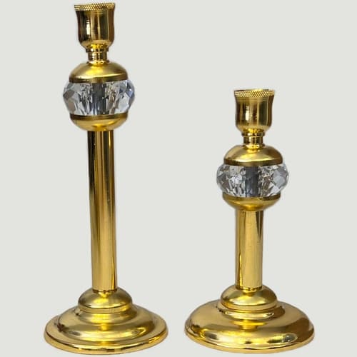 شمعدان نورهام مدل کریستالی W 5-10 مجموعه 2 عددی