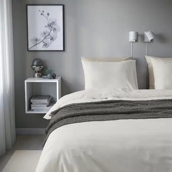 روکش لحاف و روبالشی ایکیا PILTANDVINGE سفید، 150×200/50×80