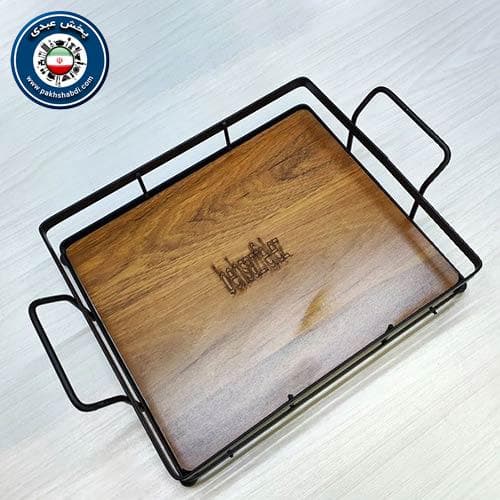 سبد پذیرایی مربع تسمه ای مدل خوش