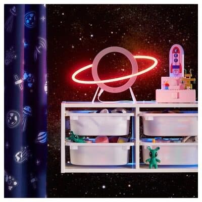 پرده پشت کراوات کهکشانی ایکیا AFTONSPARV آبی/سفید، 120×300 سانتی‌متر