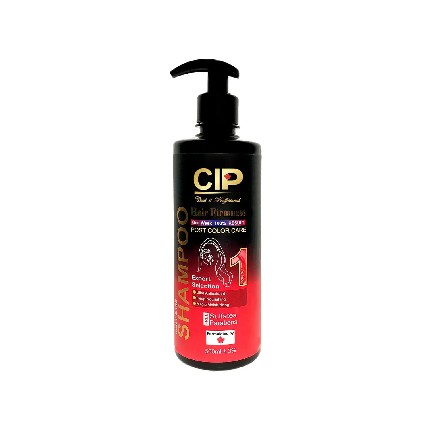 شامپو تثبیت کننده رنگ مو سی آی پی حجم 500 میلی لیتر