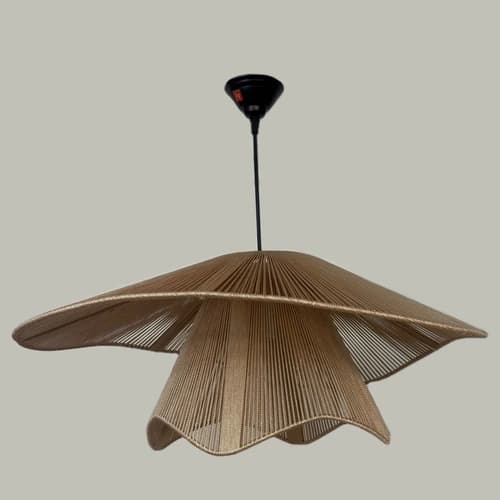 لوستر نورهام مدل مکرومه کنفی دو تکه دفرمه