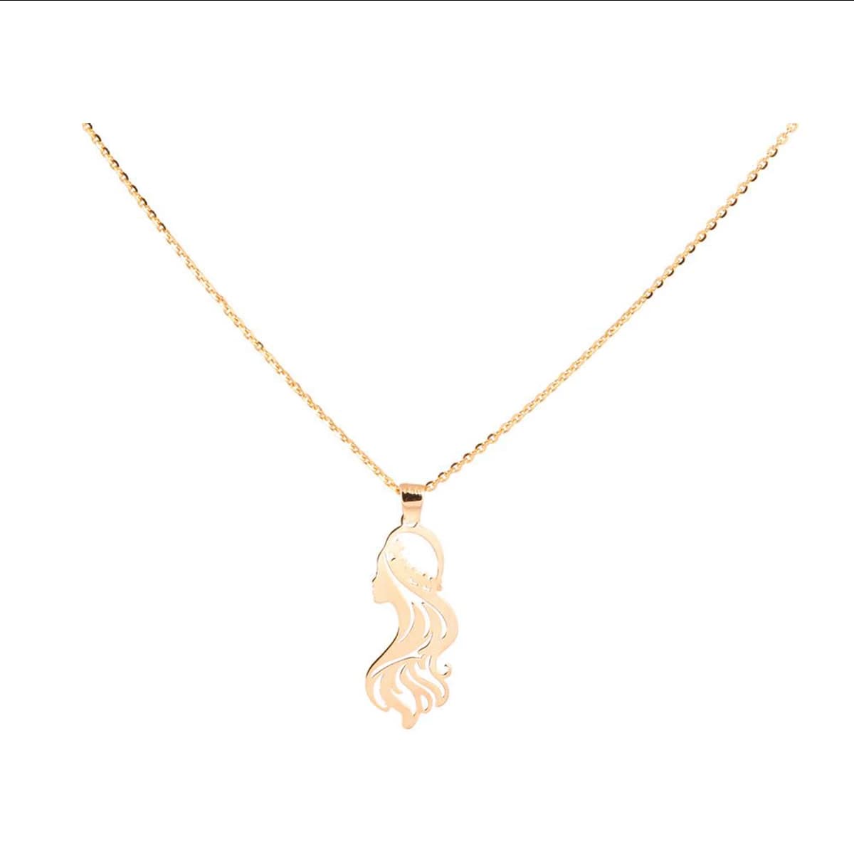 گردنبند طلا زنانه طرح ملکه تئودورا قو طلایی کد N008947