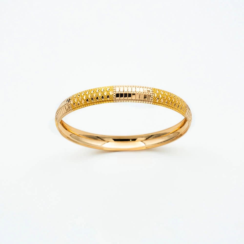 النگو طلا 18 عیار گالری طلا عرفان پهن مدل فلاور 5060 کد 3014