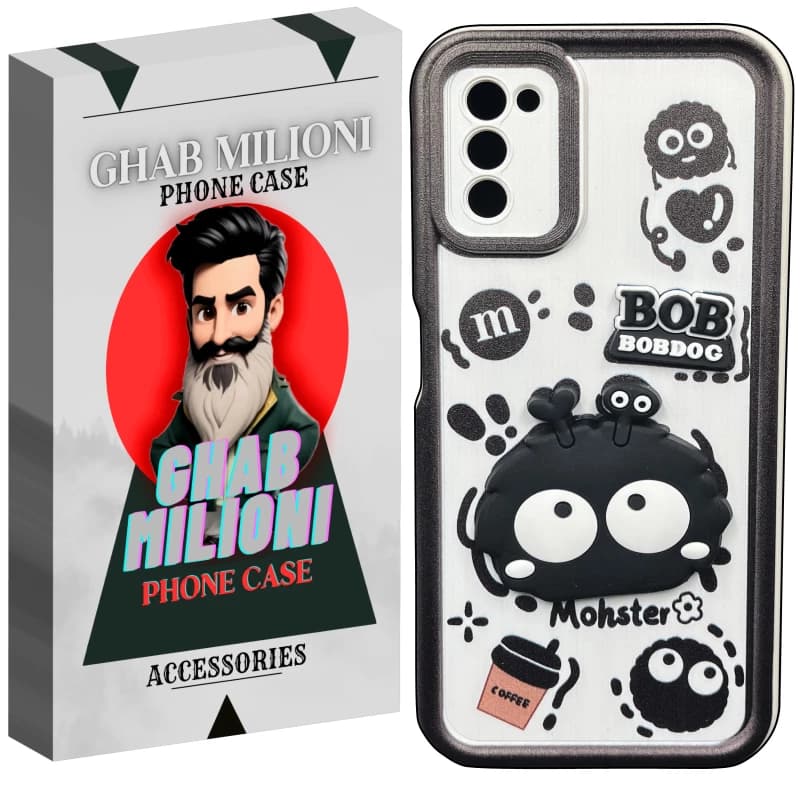 کاور گوشی سامسونگ Galaxy A02s قاب میلیونی مدل BOBDOG-MW به همراه بند آویز