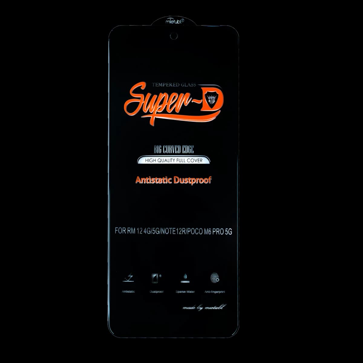 گلس گوشی شیائومی Redmi Note 12R مدل Super D آنتی استاتیک